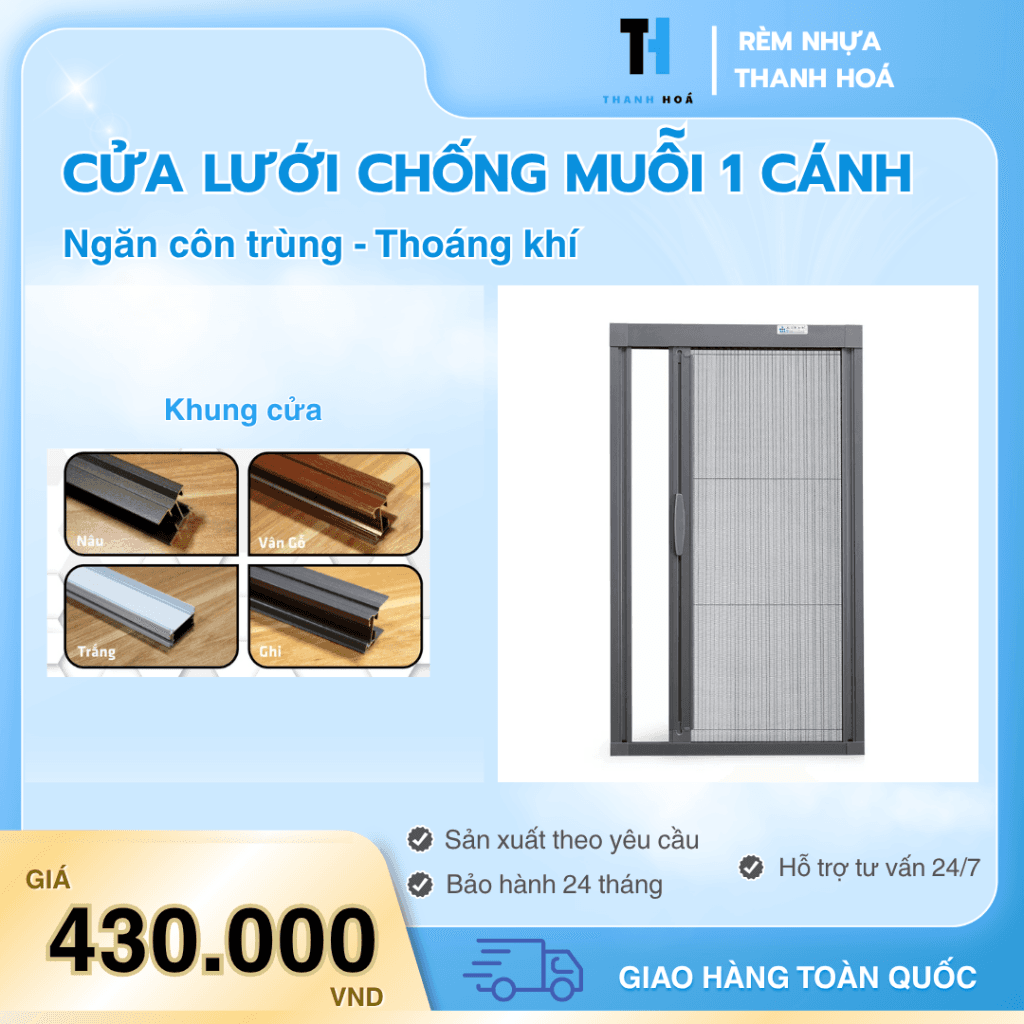 Cửa lưới chống muỗi 1 cánh