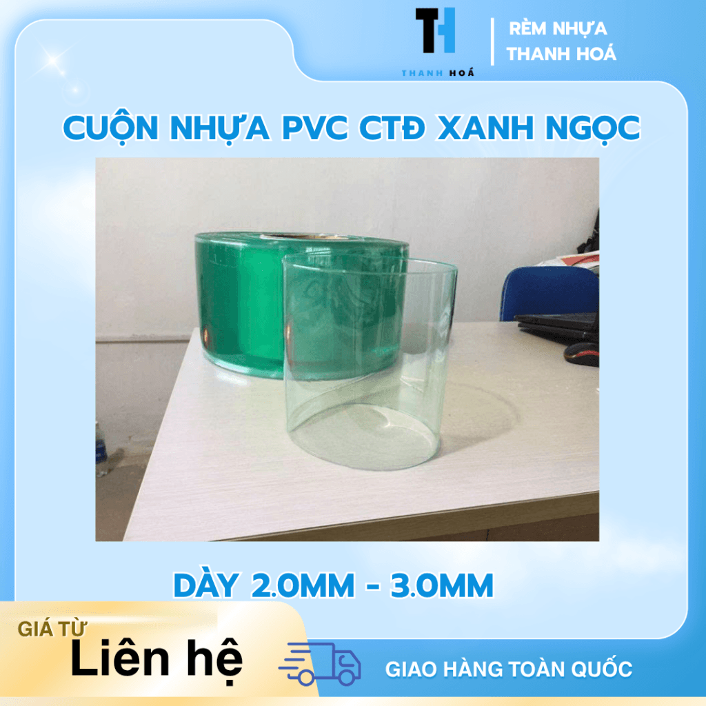 Cuộn nhựa PVC xanh ngọc