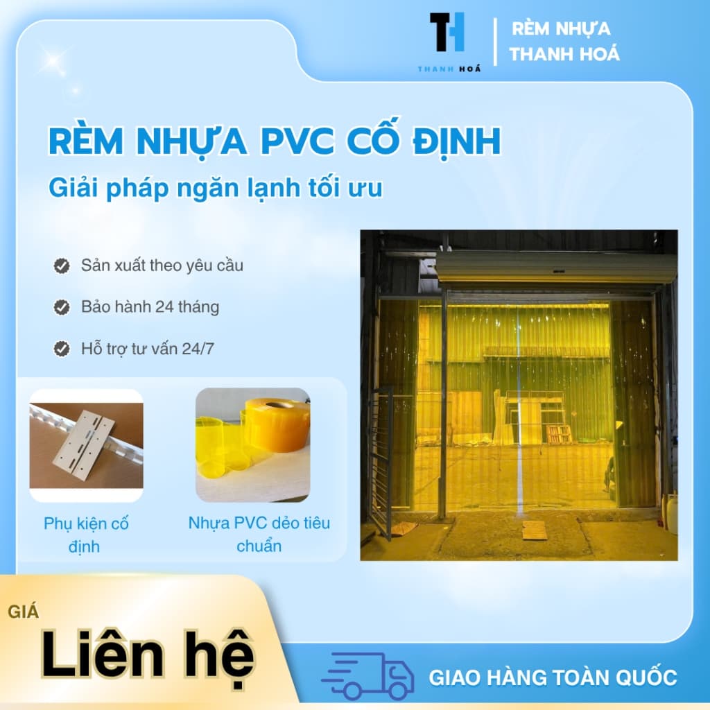 Rèm nhựa PVC cố định - Mẫu 2