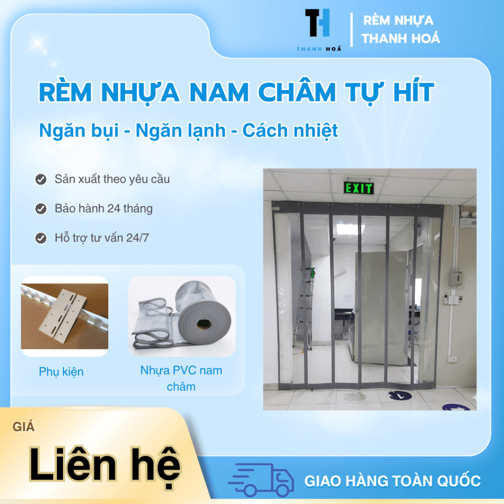 Rèm nhựa nam châm tự hít